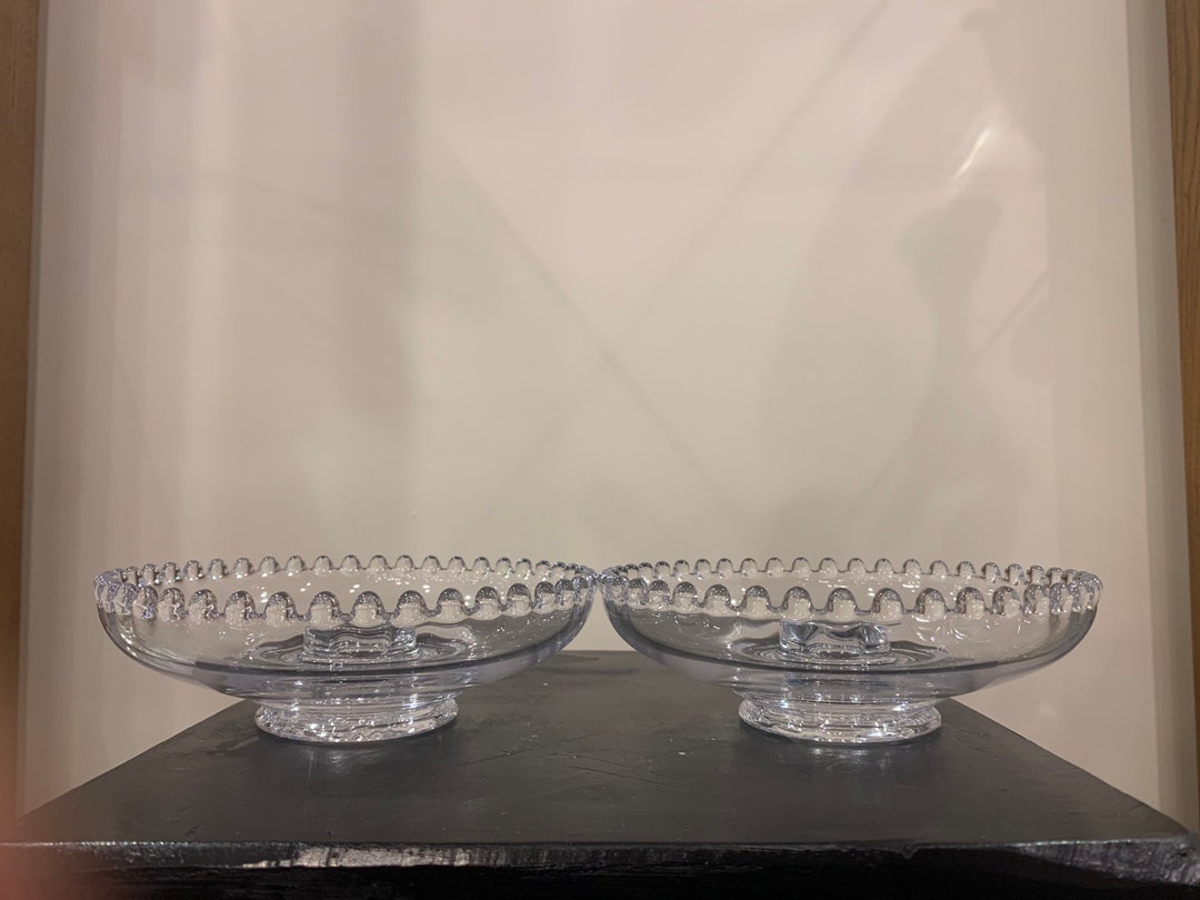 Vintage Pair Imperial Candlewick Single Light Candle Holders Stem 3400