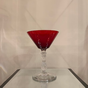 Morgantown Plantation Ruby Red Saucer Champagne