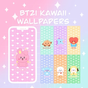 Kawaii BT21 Buddy Wallpaper for iPhones | Instant Download