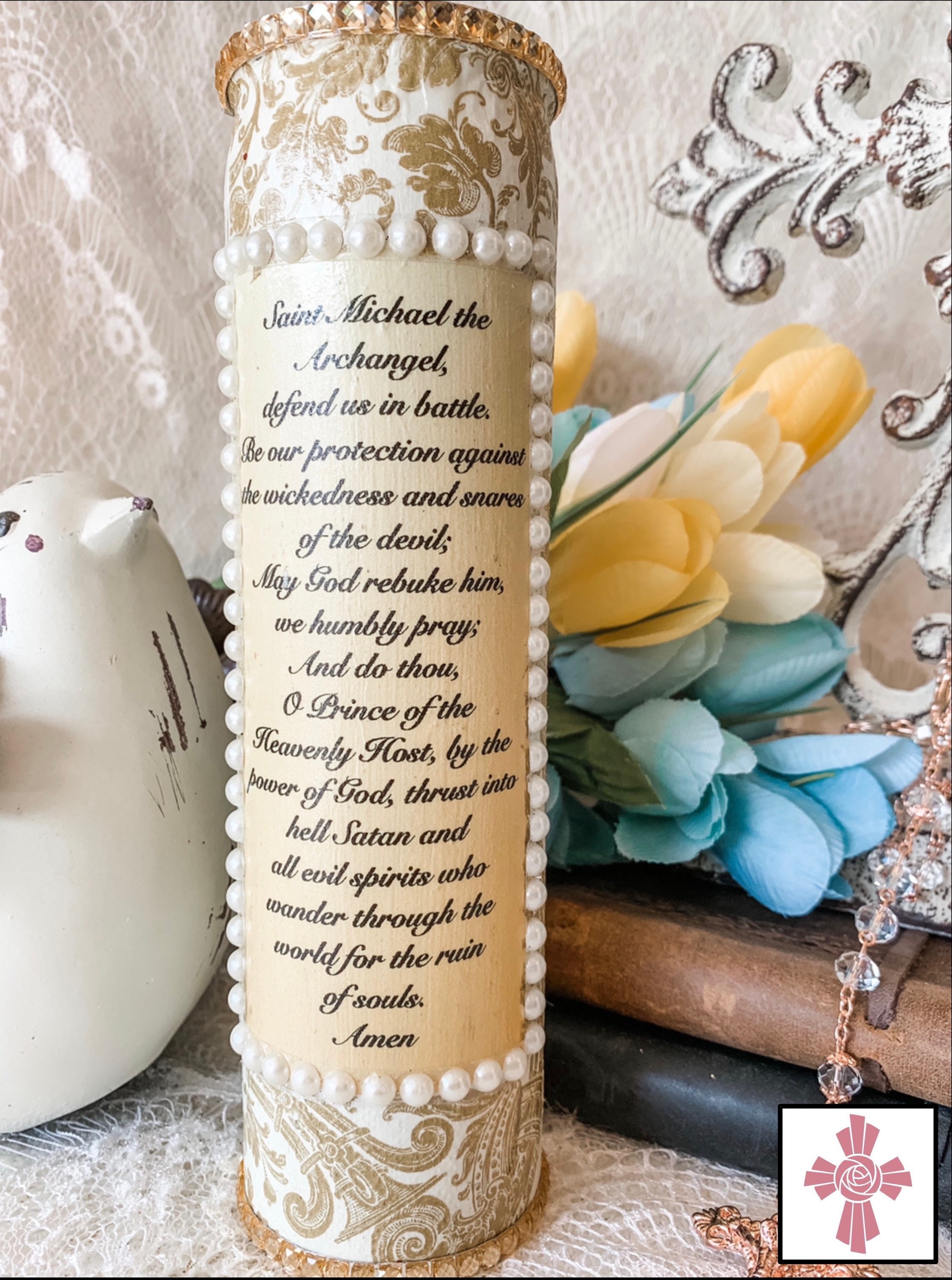Saint Michael the Archangel Catholic Prayer Candle Jesus Etsy