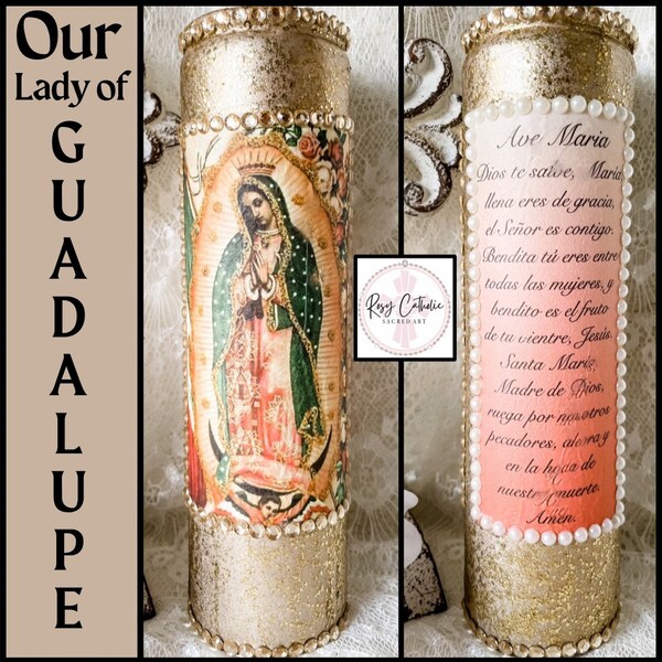 Our Lady of Guadalupe Candle Holder Etsy