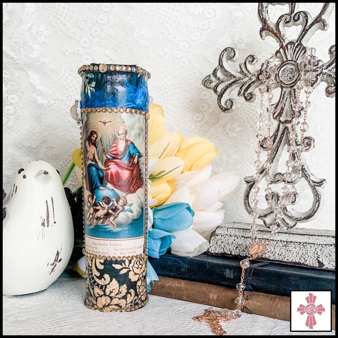 Holy Trinity Catholic Prayer Candle God Father Son Spirit Etsy