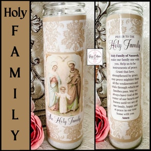 Holy Family, Catholic Christmas Gift, Catholic Christmas, Catholic Christmas Gift for Family, Catholic Art, Catholic Candle, Catholic Gifts