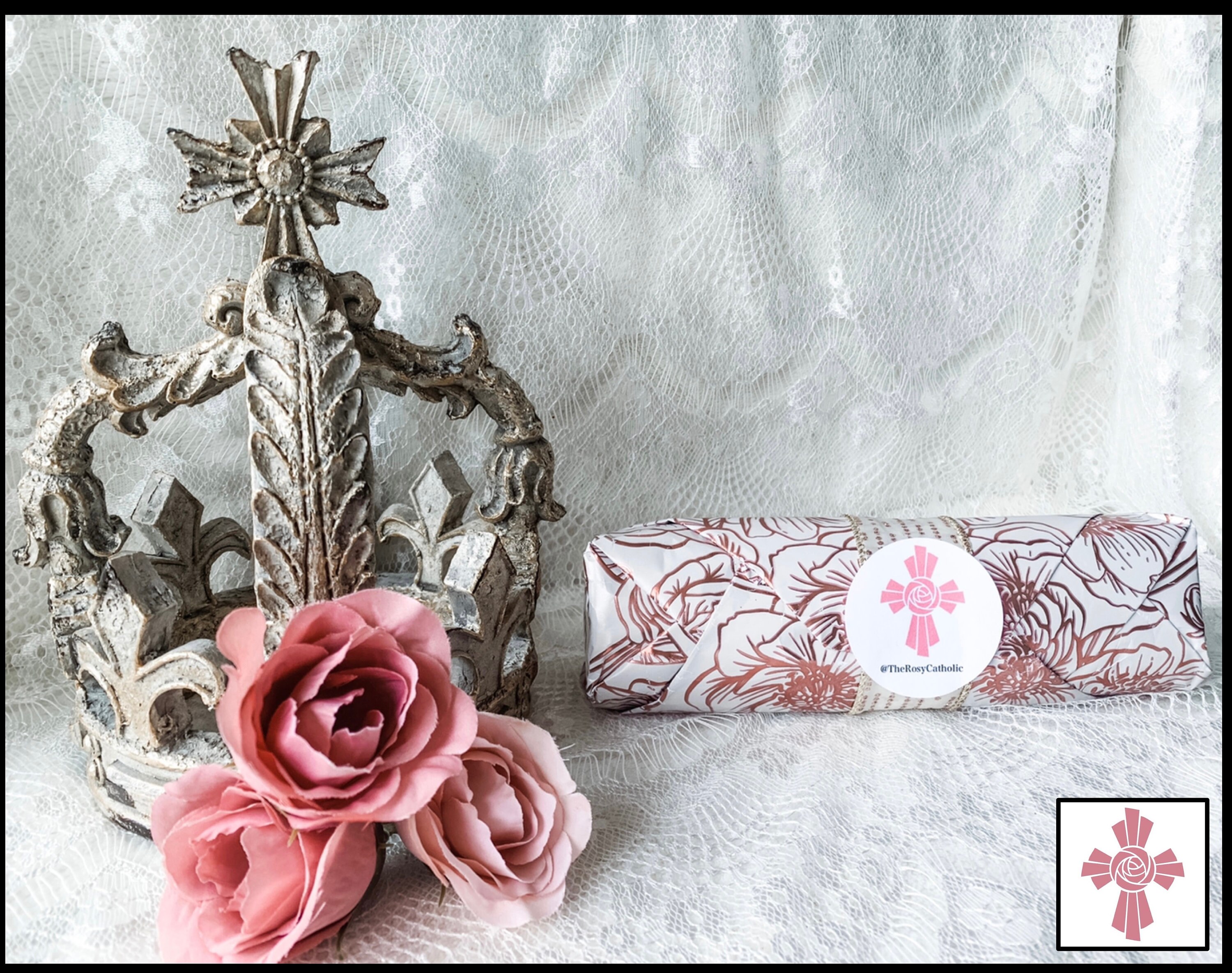 Gift Wrap Basic Package Rose Gold with Sparkly Gold Ribbon Etsy