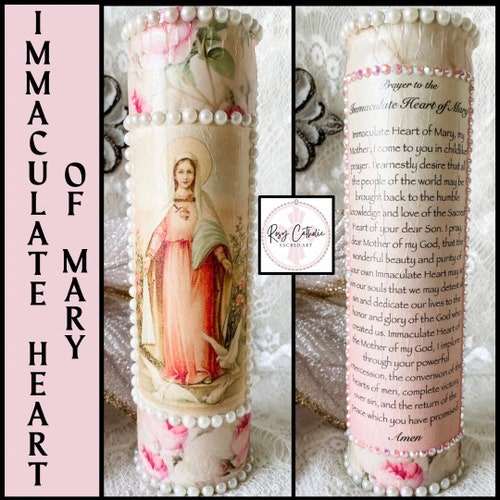 Blessed Virgin Mary Prayer Candle Mother of God Religious - Etsy