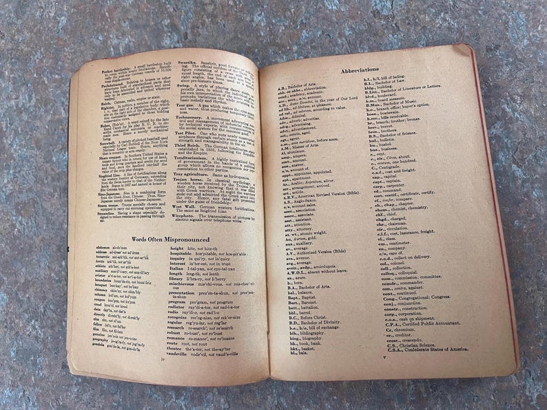 Modern Webster Dictionary and World Book. 1940. Black and gold with red page edges. image 9