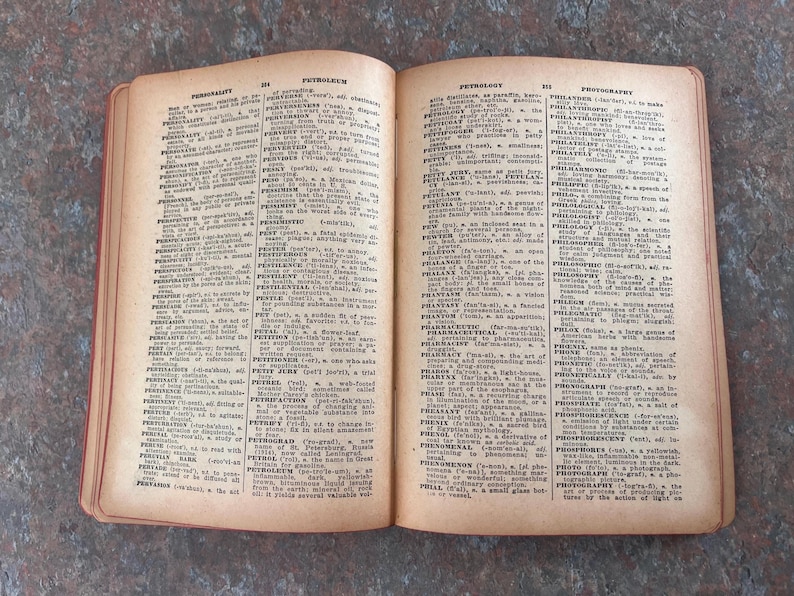 Modern Webster Dictionary and World Book. 1940. Black and gold with red page edges. image 14