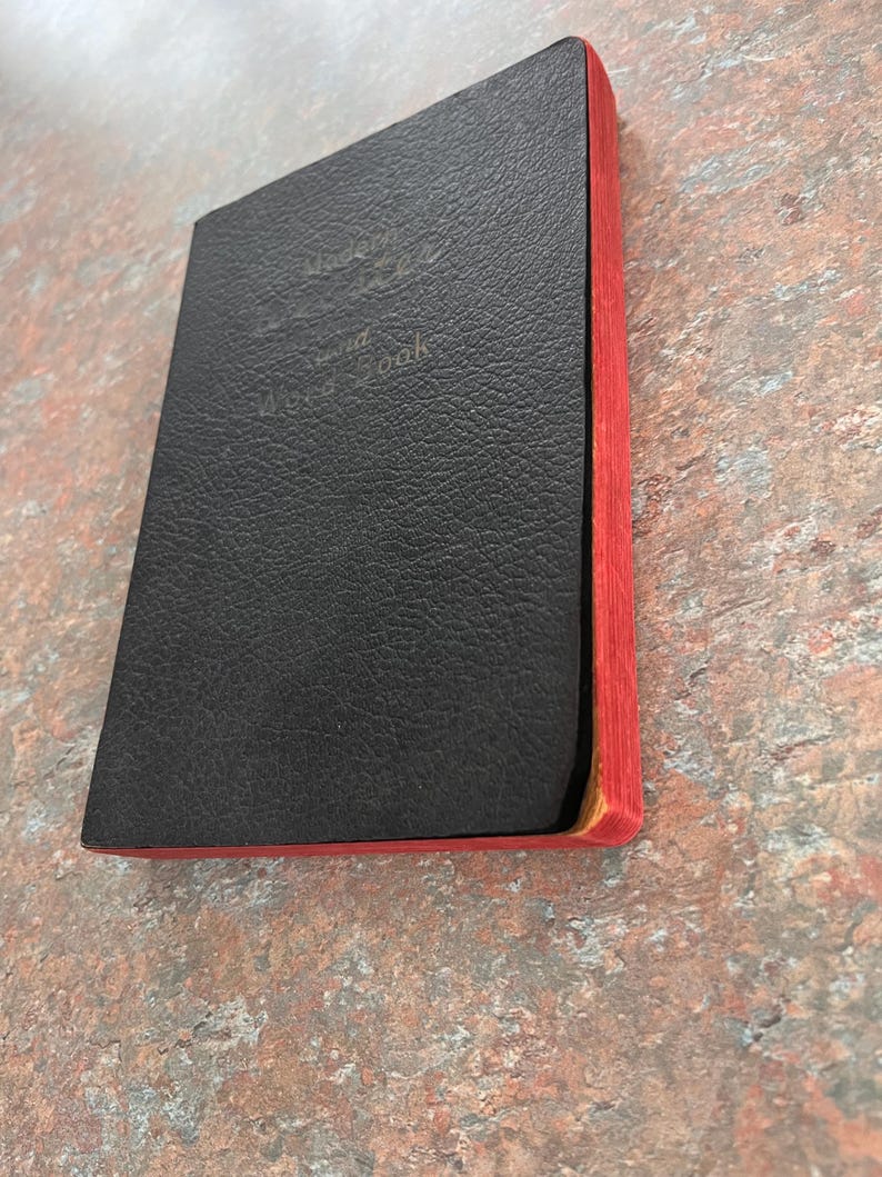 Modern Webster Dictionary and World Book. 1940. Black and gold with red page edges. image 12