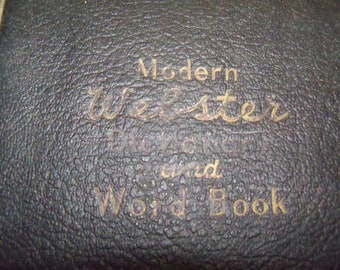 1940 Leder moderne Webster und Wortbuch