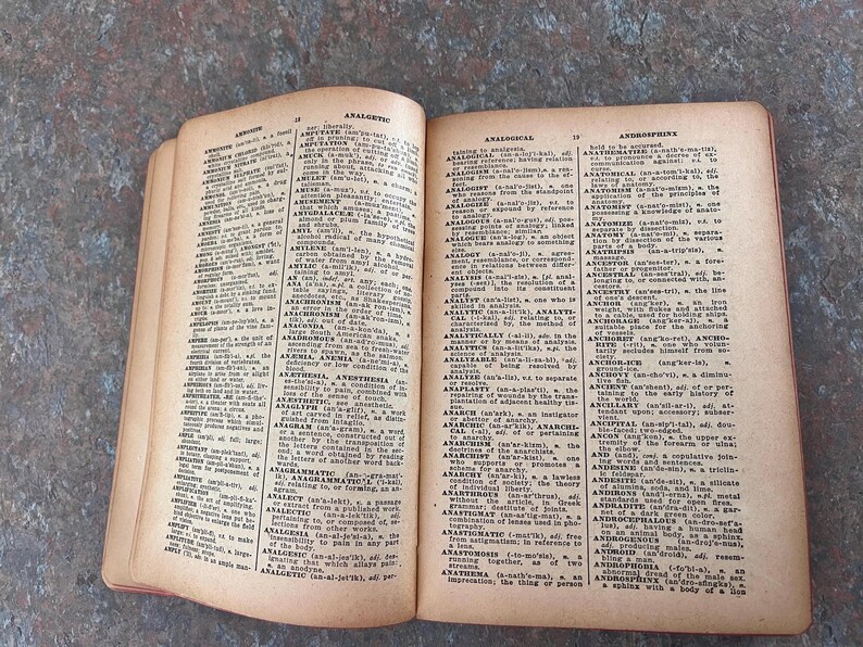 Modern Webster Dictionary and World Book. 1940. Black and gold with red page edges. image 5