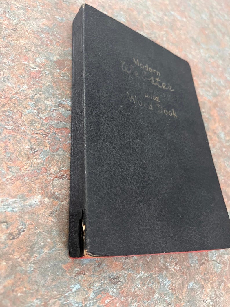 Modern Webster Dictionary and World Book. 1940. Black and gold with red page edges. image 6