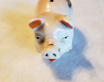 small vintage retro piggy bank ceramic