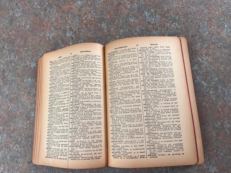 Modern Webster Dictionary and World Book. 1940. Black and gold with red page edges. image 10