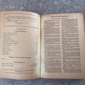 Modern Webster Dictionary and World Book. 1940. Black and gold with red page edges. image 17