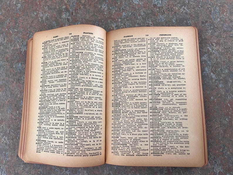 Modern Webster Dictionary and World Book. 1940. Black and gold with red page edges. image 8