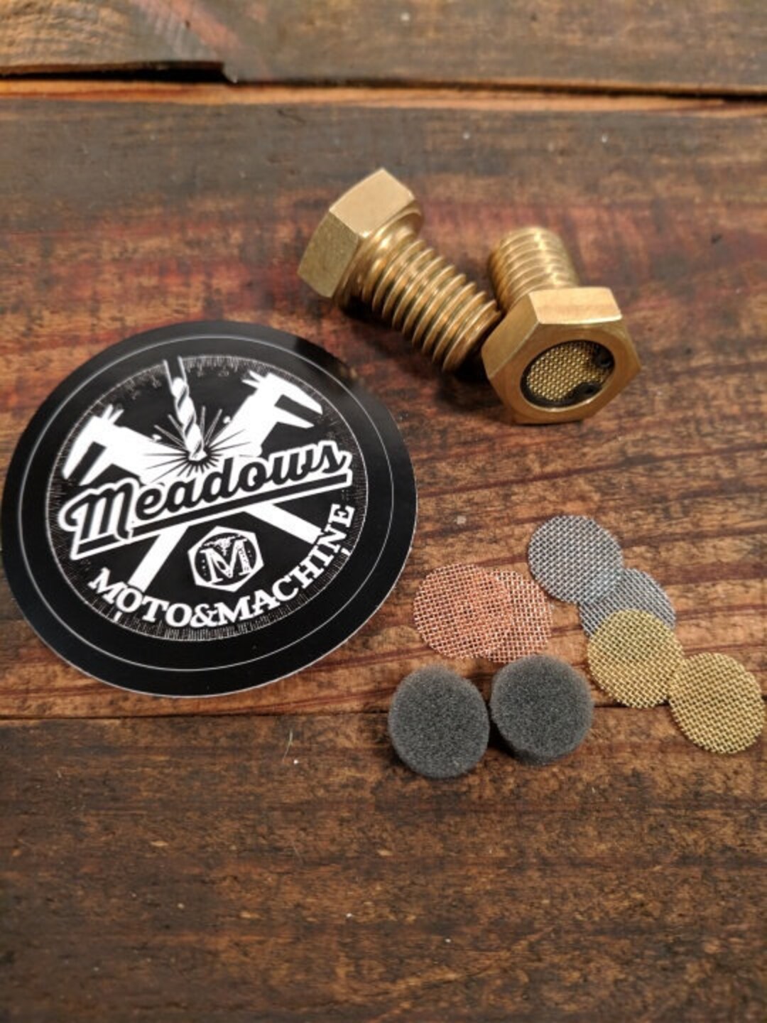 Harley Breather Bolts Polished 360 Brass for Xl Sportsters and Big Twin