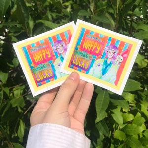 Pegatina de happy lucky
