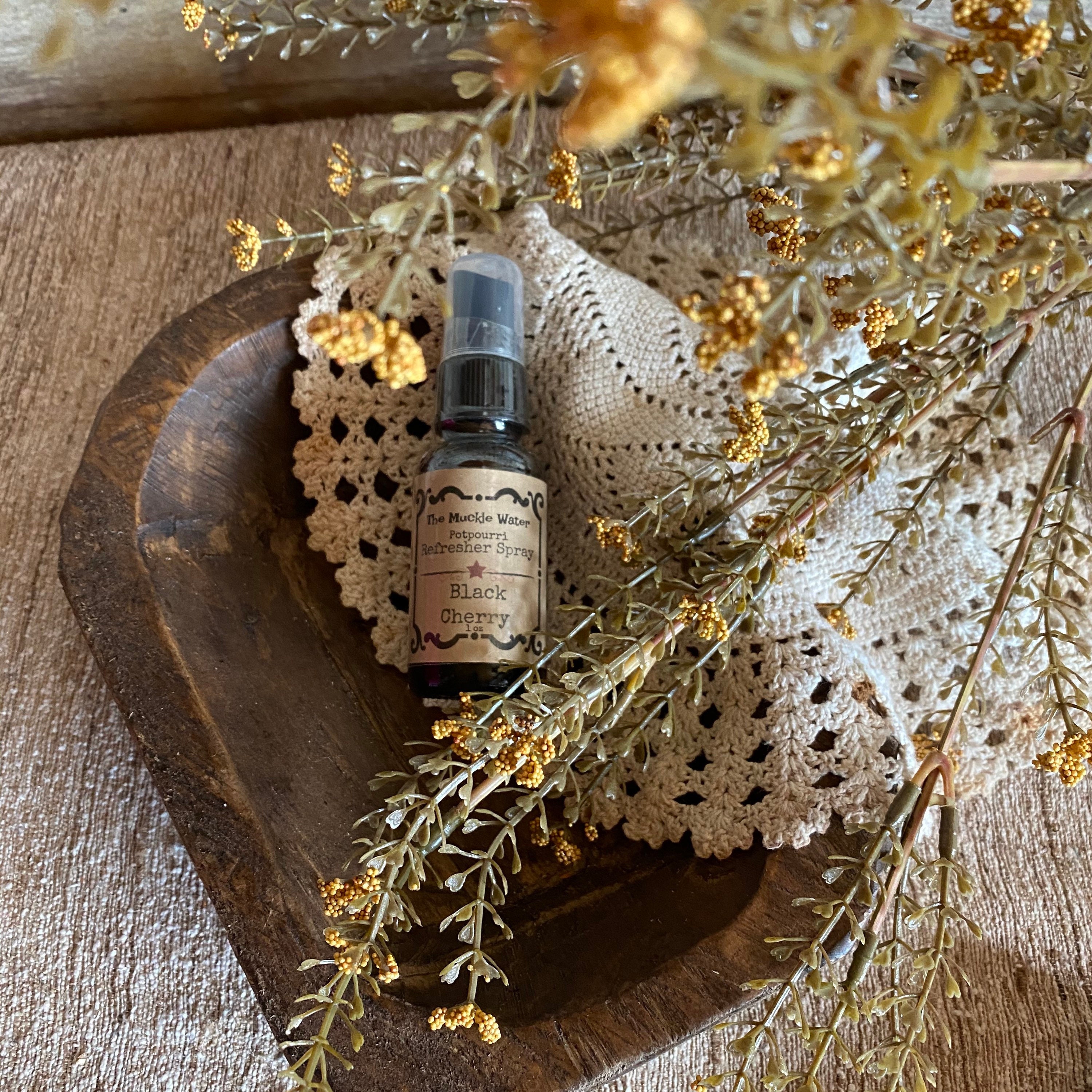 Black Cherry Potpourri Oil Refresher Spray Etsy