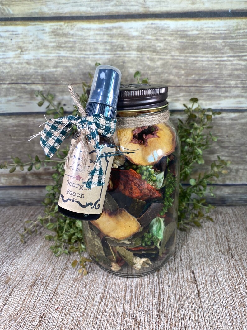 Mason Jar Peach Leaf Potpourri & Fragrance Oil Etsy