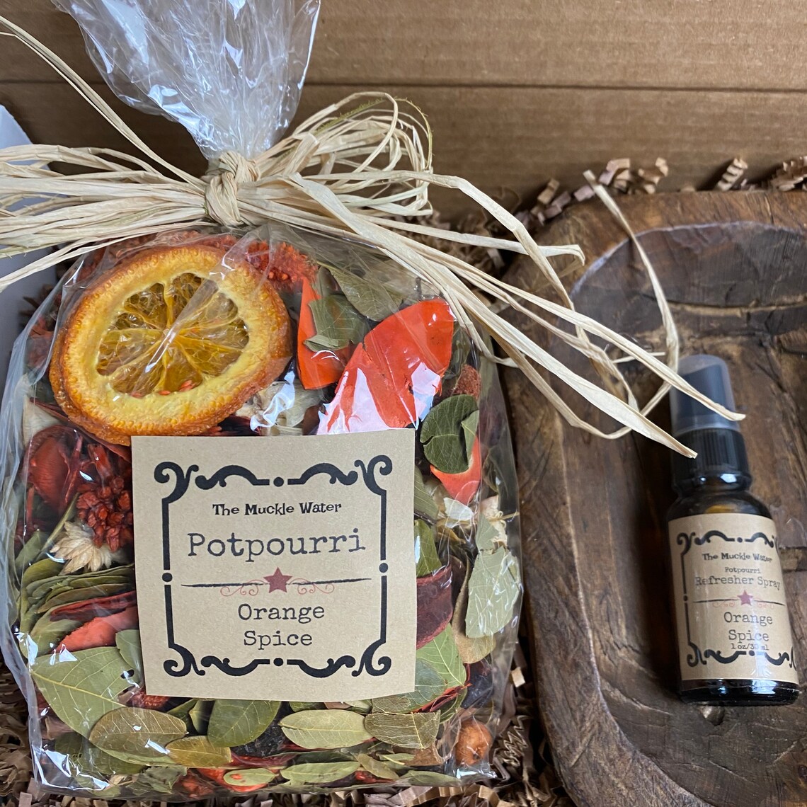 Potpourri Gift Set Orange Spice Potpourri 3 pc Set Automne Etsy