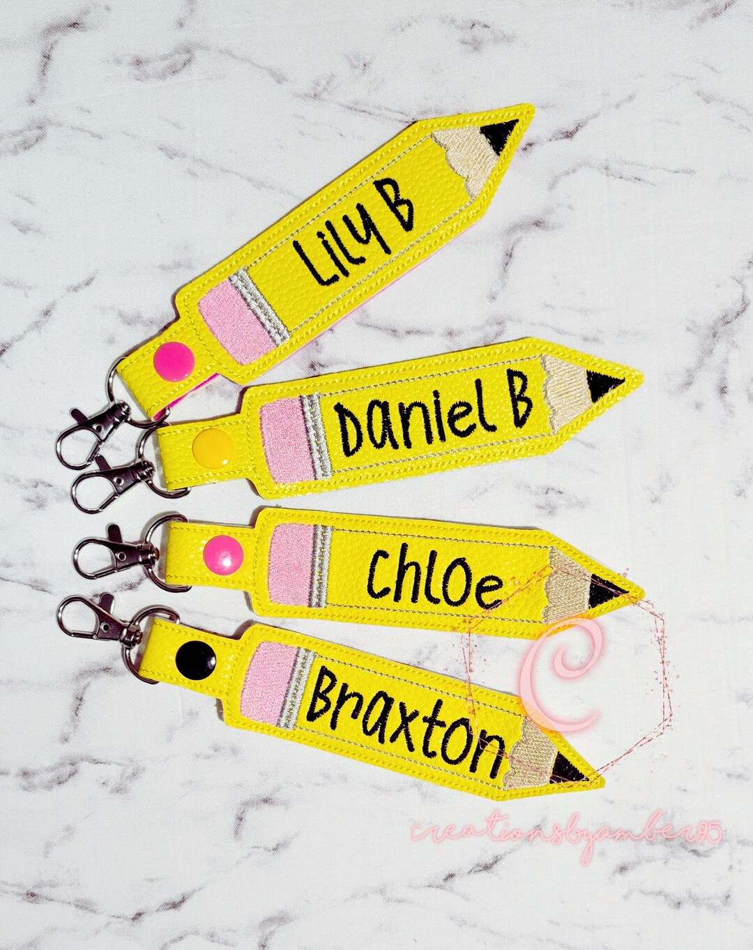 Backpack Name Tag Back to School Name Keychain Glitter Name Tag