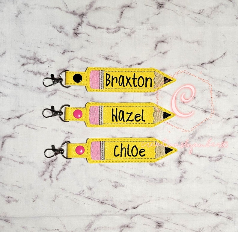 Backpack Name Tag Back to School Name Keychain Glitter Etsy