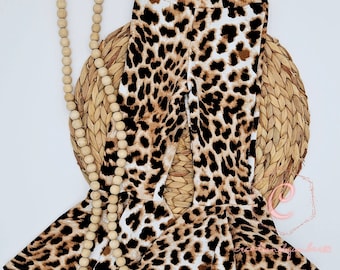 Leopard Print Baby Bell Bottoms | Polyester Flare Pants