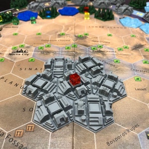 Set of 10 city tiles for Terraforming Mars board game buy image 2