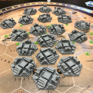 Set of 10 city tiles for Terraforming Mars board game buy image 5