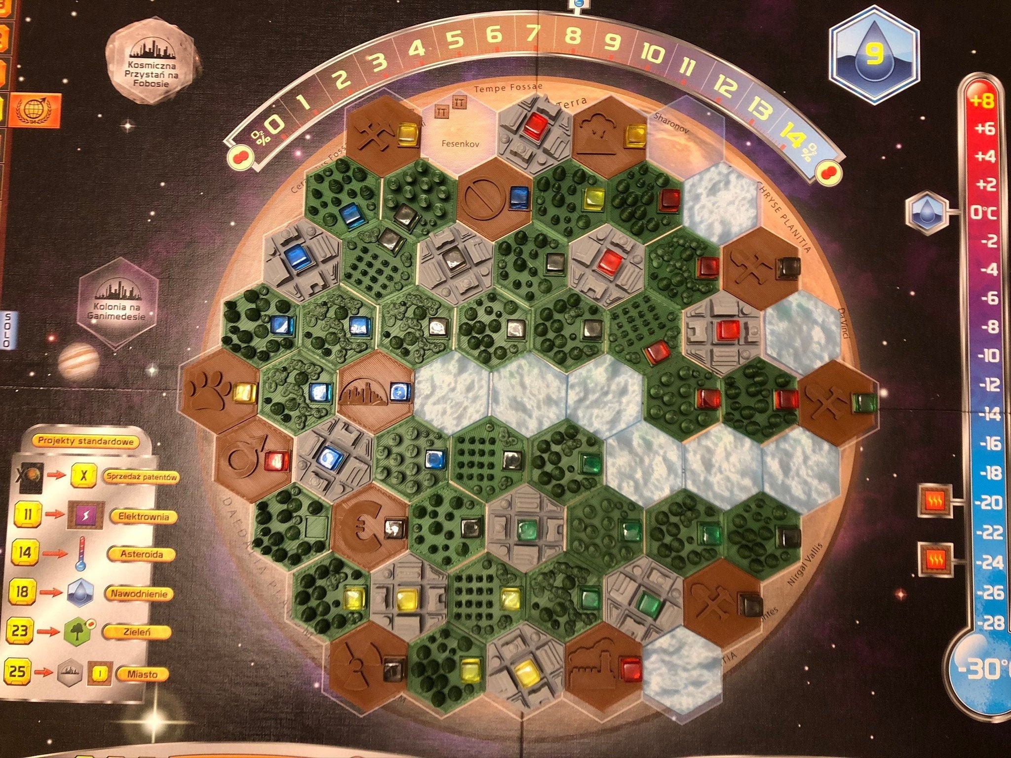 Terraforming Mars Ensemble COMPLET de jetons 3D pour le jeu de base vivez  la conquête de Mars à un nouveau niveau -  France