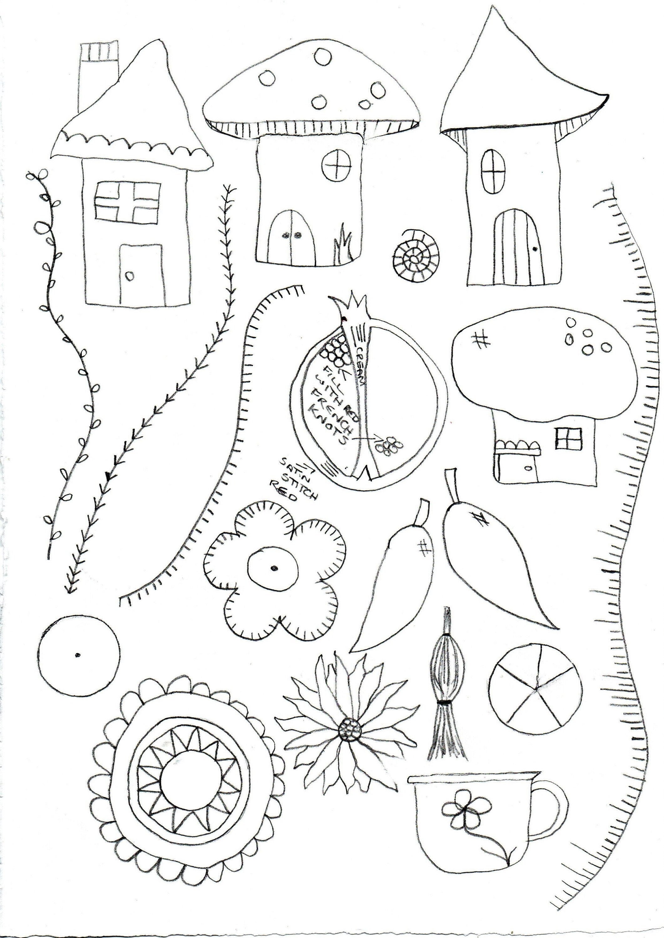 Printable Line Work Template for Embroidery - Etsy