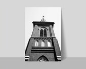 Brick Church Steeple Wall Art