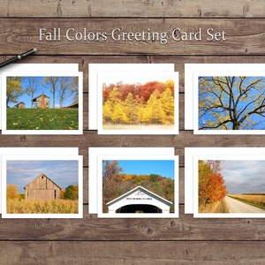 Jeu de cartes de vœux Fall Colors 6 Pack