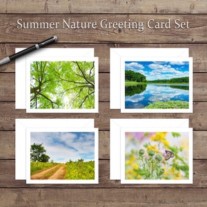 Ensemble de cartes de vœux Summer Nature Pack 4