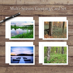 Ensemble de cartes de vœux saisons 4 Pack