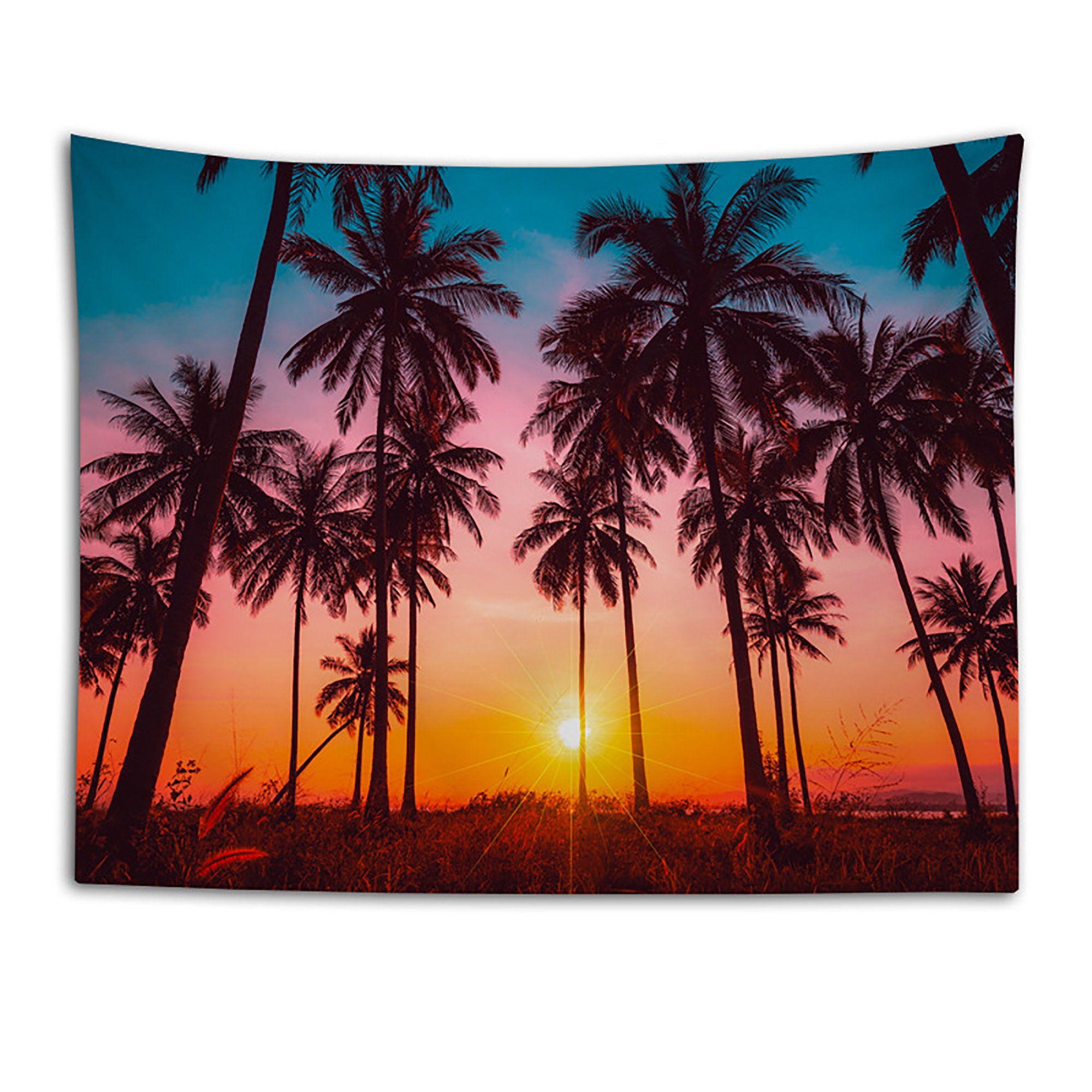 Palm Wall Tapestry Palm Tree Tapestry Palm Blanket Wall Etsy
