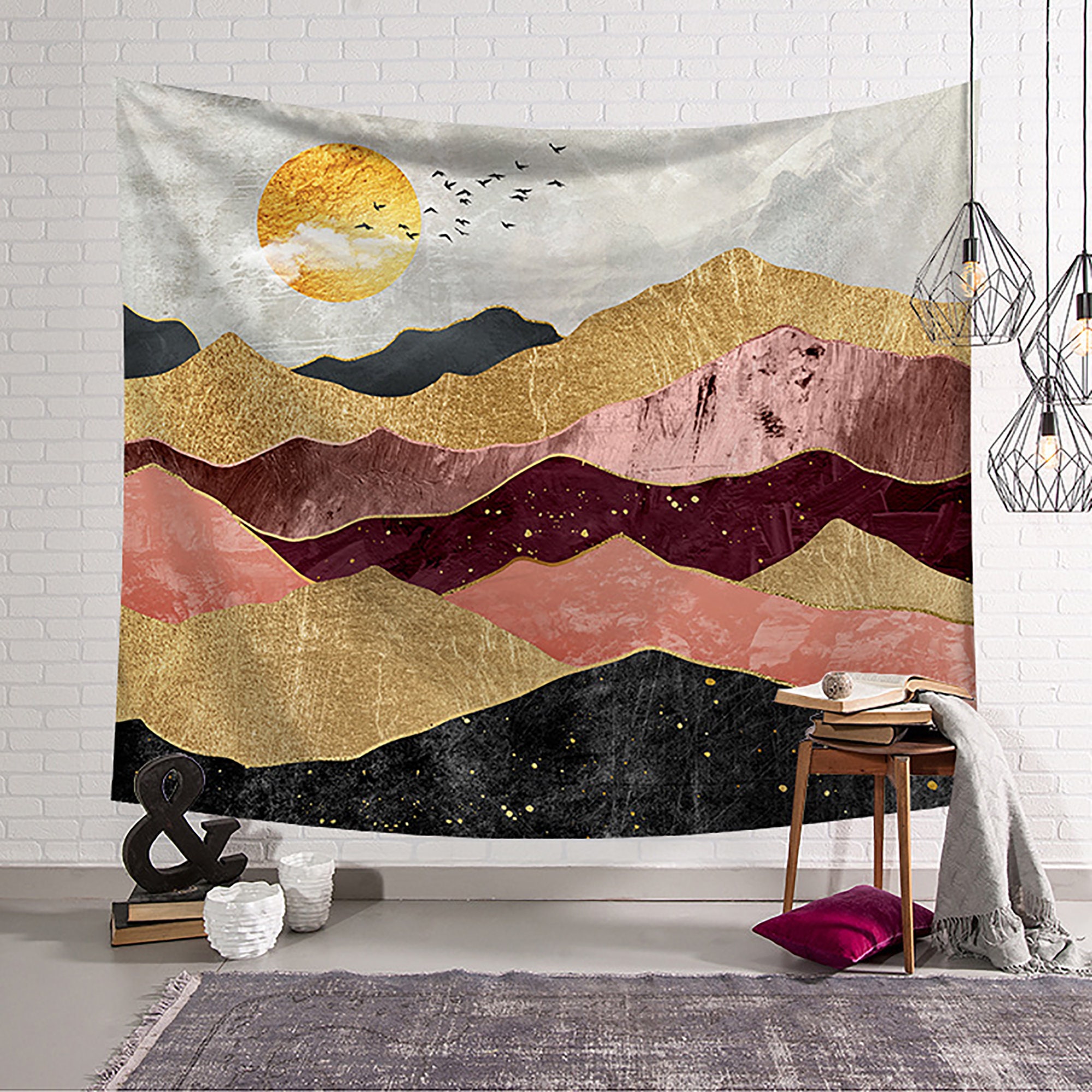 Mountain Wall Tapestry The mountain Tapestry Scenery Etsy