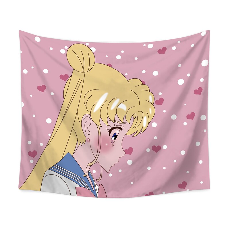 Sailor Moon Tapestry Anime Tapestry Beach Towel Pink | Etsy