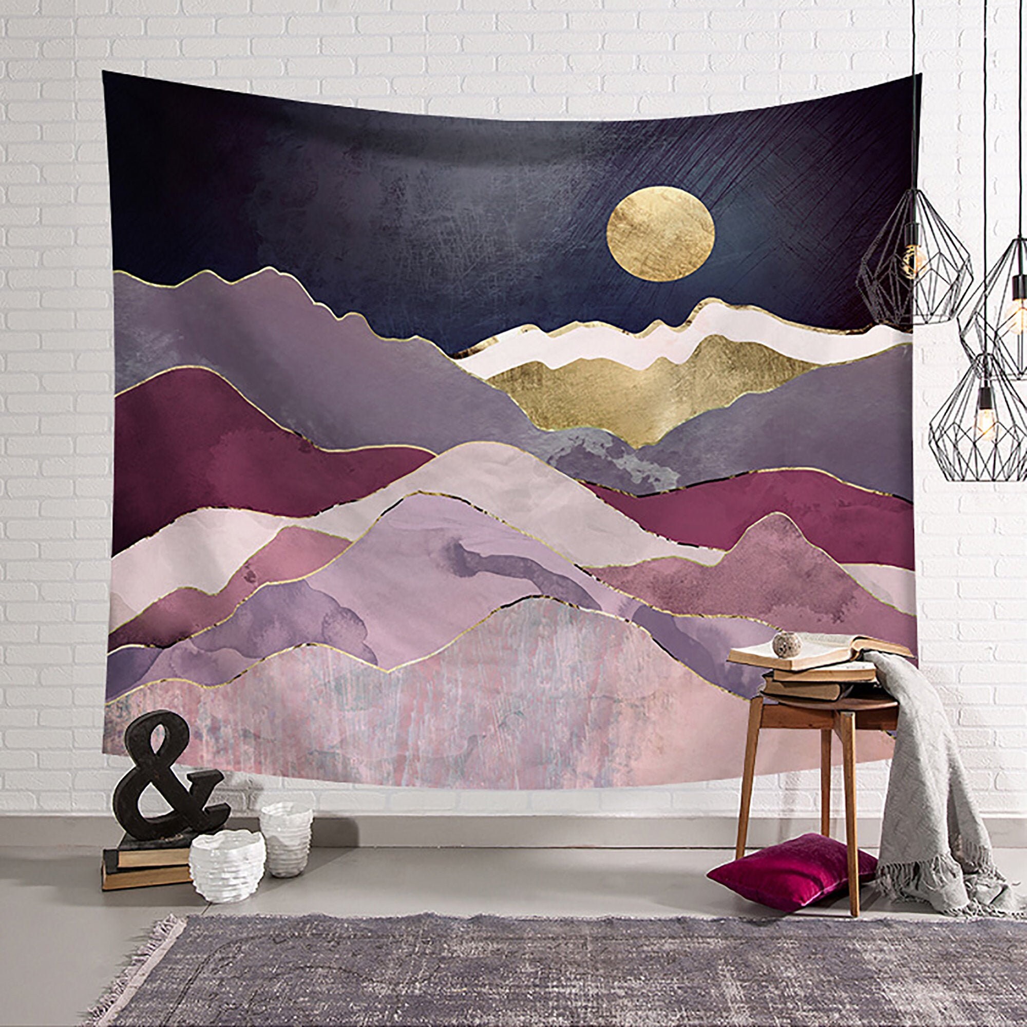 Mountain Wall Tapestry The mountain Tapestry Scenery Etsy