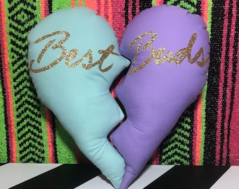 Almofadas personalizadas da amizade Buds: presente para aniversário de amizade para melhores amigas
