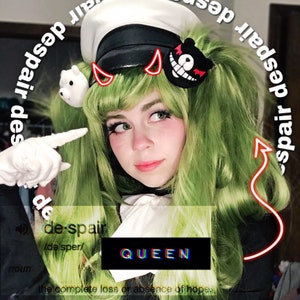 Monaca Towa Green Haired Danganronpa Characters Monaca Towa Danganronpa Cosplay Print Etsy monaca towa danganronpa cosplay print