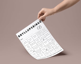 Bryllupsbingo, bryllup, printable, bryllupslek