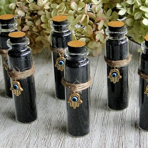 Black Salt ~ Protection Salt ~ Cleansing ~ Boundaries ~ Meditation ~ Evil Eye ~ Black Protection Salt ~ Glass Vial ~ Altar ~ Ritual Salt