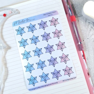 Merkabah Stickers~ Waterproof Vinyl ~ Sacred Geometry ~ Journal Stickers ~ Watercolor ~ Planner Stickers ~ Merkabah ~ Merkaba Stickers
