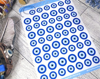 Evil Eye Stickers, Waterproof Vinyl Decals for Planners