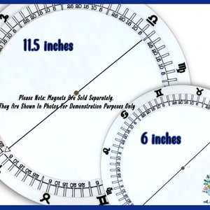 Magnetic Dry Erase Astrology Wheel Rotating Astrology Tools Learn Astrology Astrology Reading Natal Chart Astrology Gifts 3D image 5