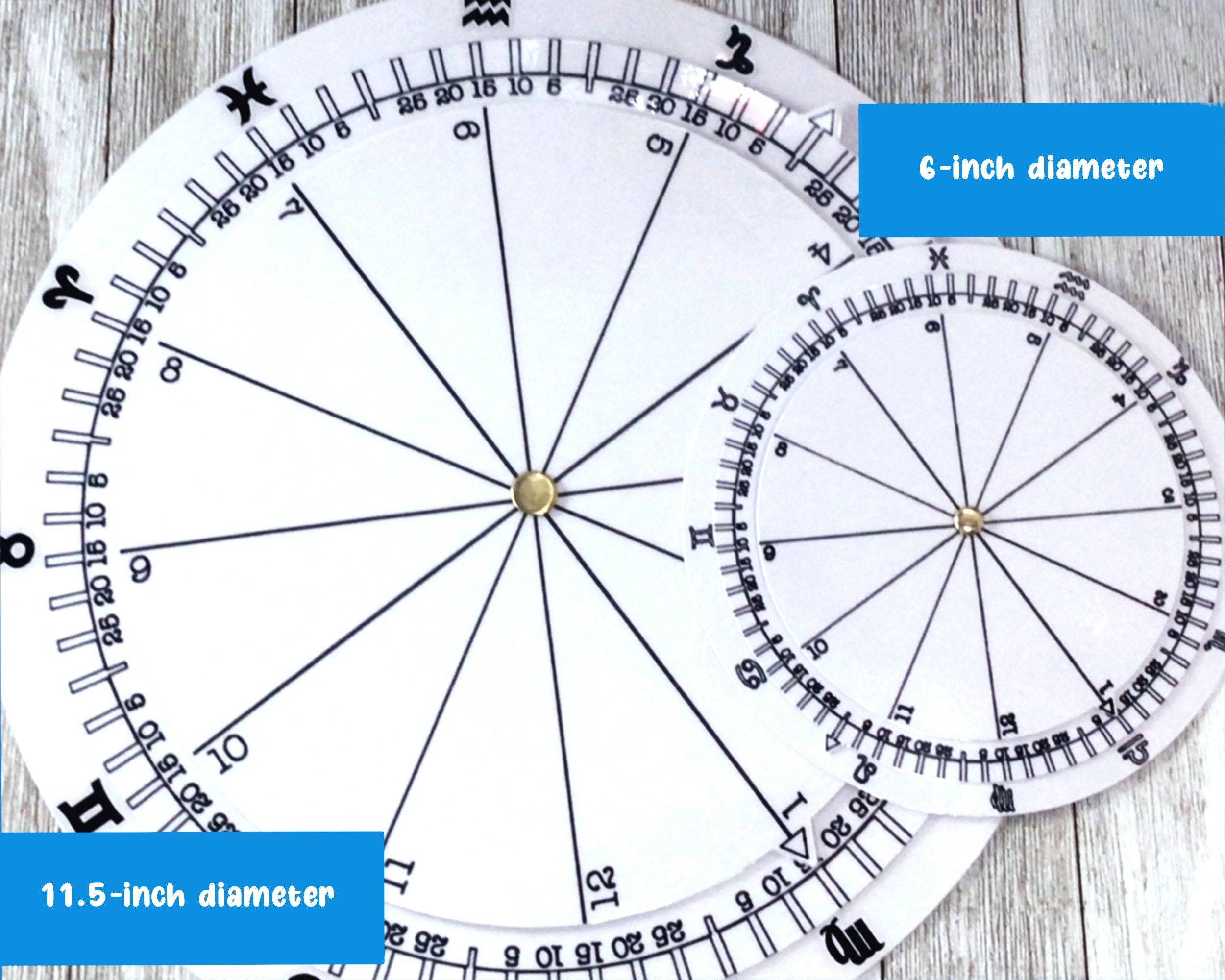 Dry Erase Astrology Wheel Rotating Astrology Etsy