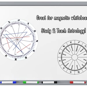 Magnetic Dry Erase Astrology Wheel Rotating Astrology Tools Learn Astrology Astrology Reading Natal Chart Astrology Gifts 3D image 4