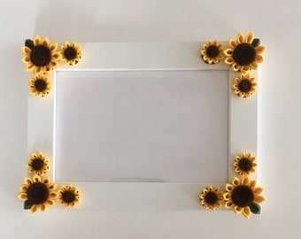 Tsumami Kanzashi Sunflower Photo Frame - Handmade