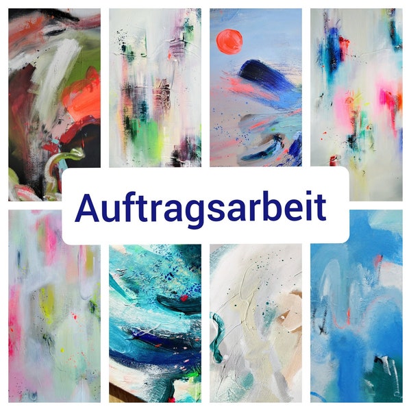 Auftragsarbeit moderne Kunst - Acrylmalerei auf Leinwand - abstraktes Bild